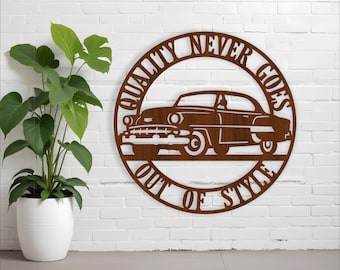 Classic Car Wall Art SVG: Laser Cut Files (Digital Download)