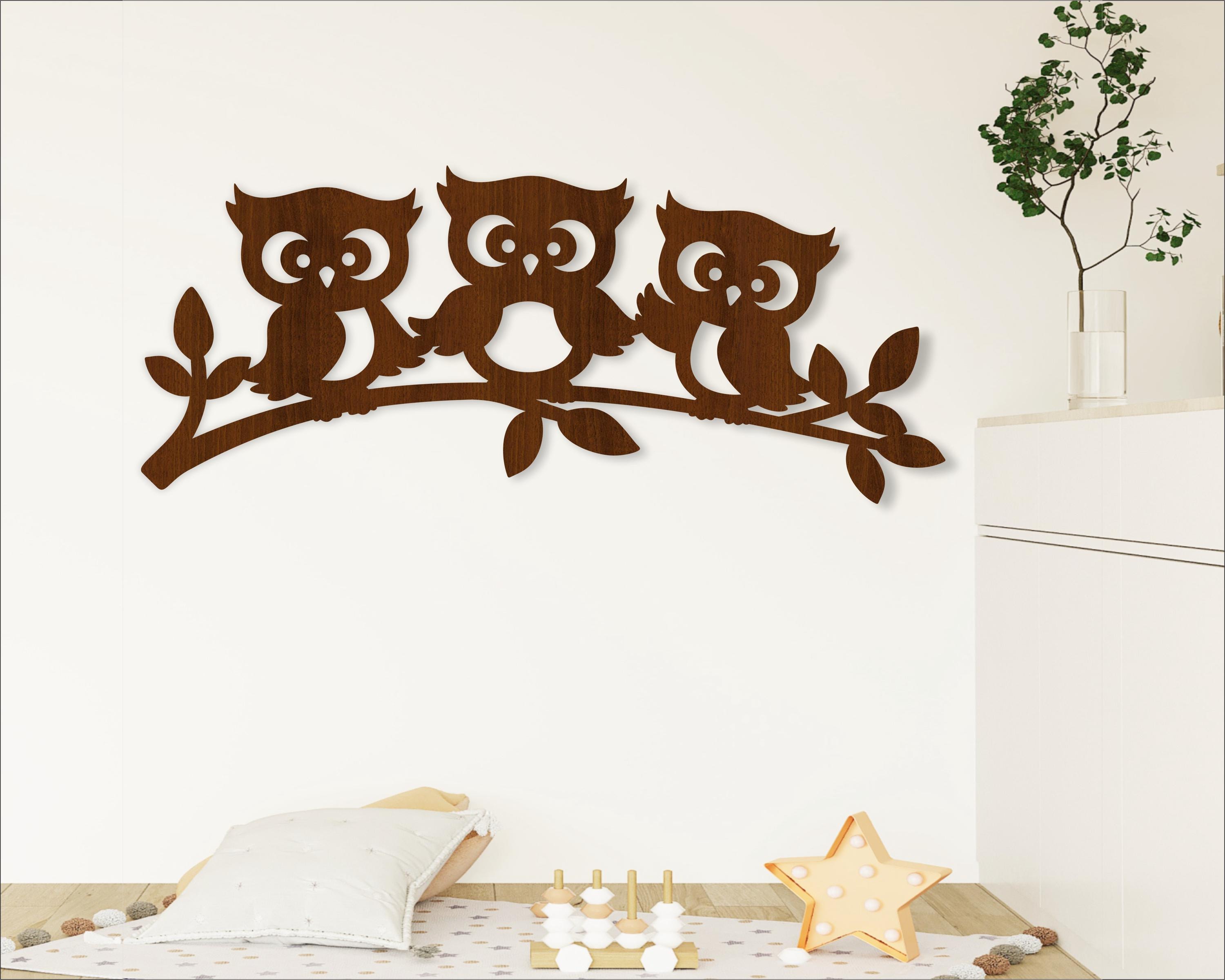 Cute Owls wall art SVG file -vector cut file instant download digital design -laser cut owl wall art