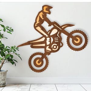 Motocross Wandkunst, SVG-Datei. vektorgrafik ai, cdr, dxf sofort download digital design, laser cut, wandkunst motorsport thema