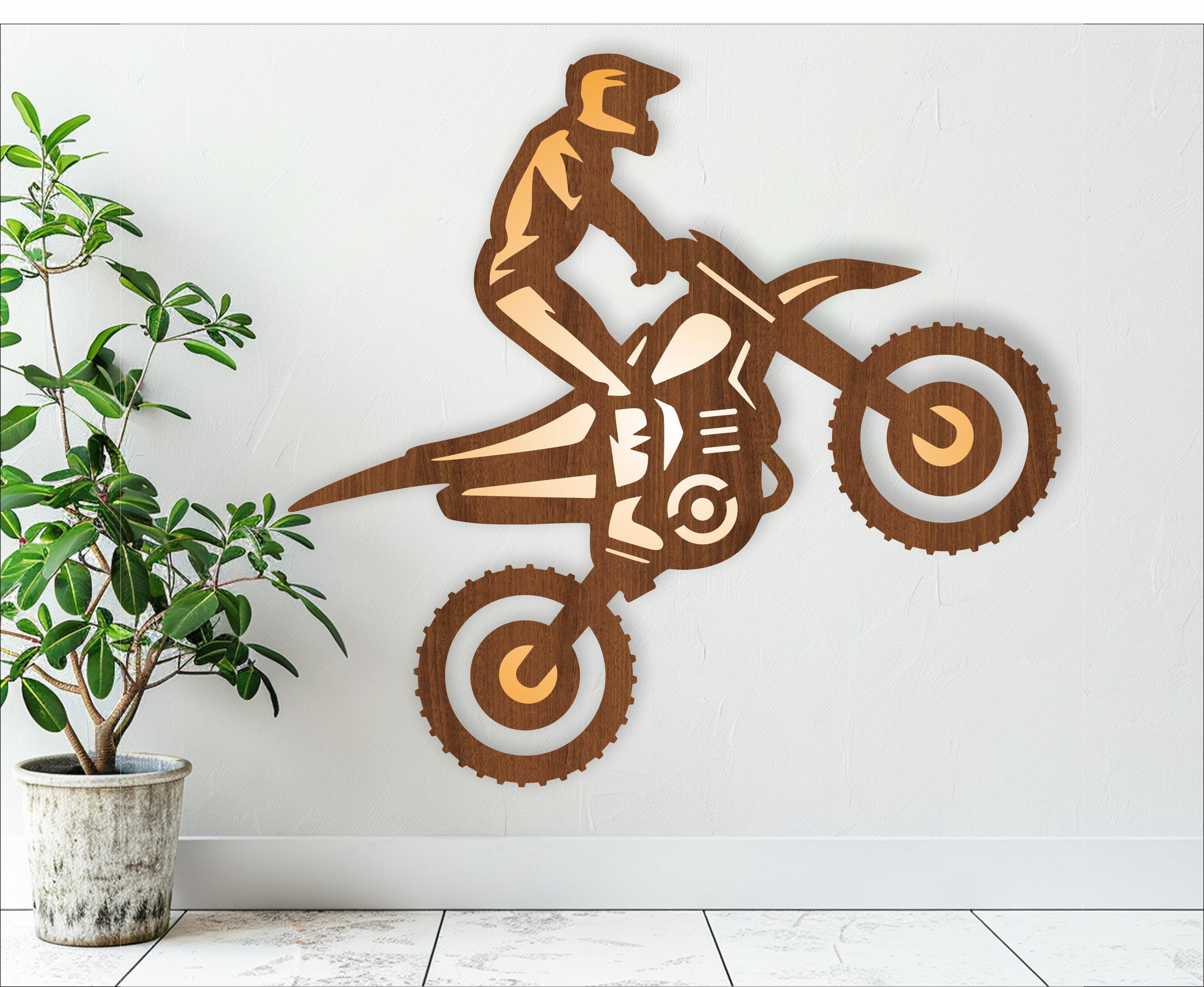 Arte mural de motocross - Etsy México, image size:3000x2459