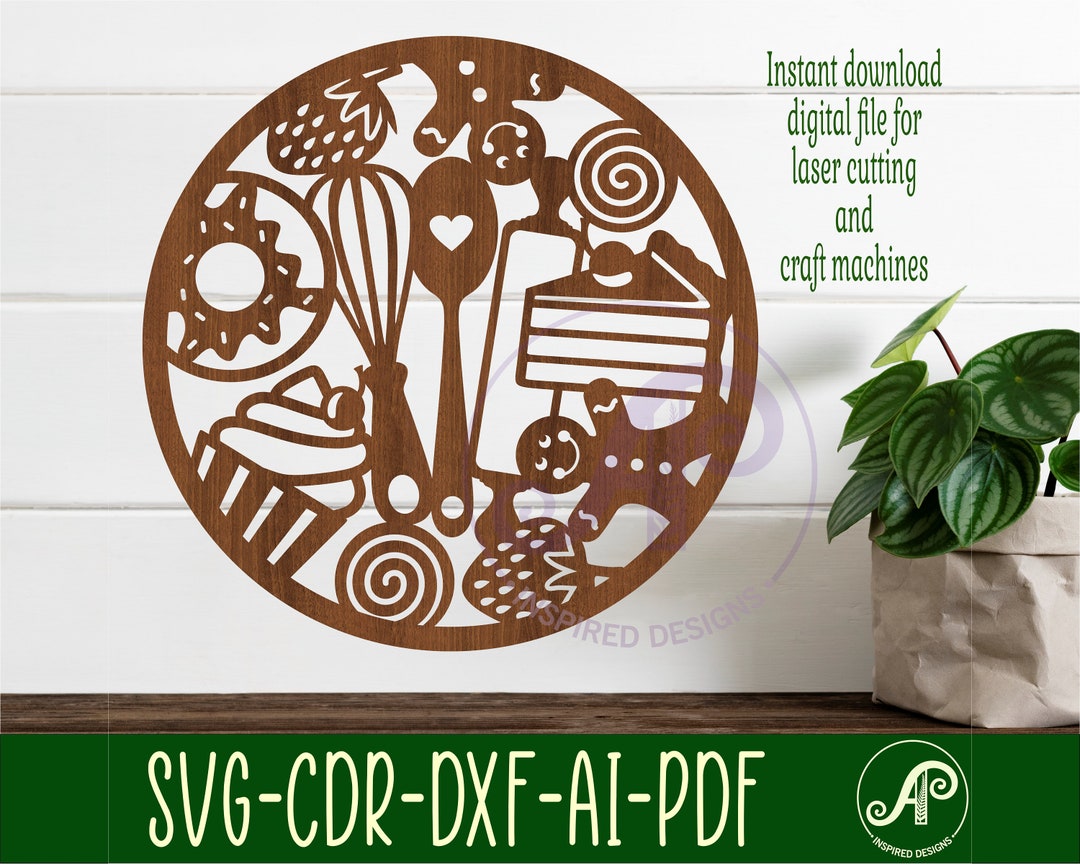 Baking Wall Art, SVG File. Vector File Ai, Cdr, Dxf Instant Download