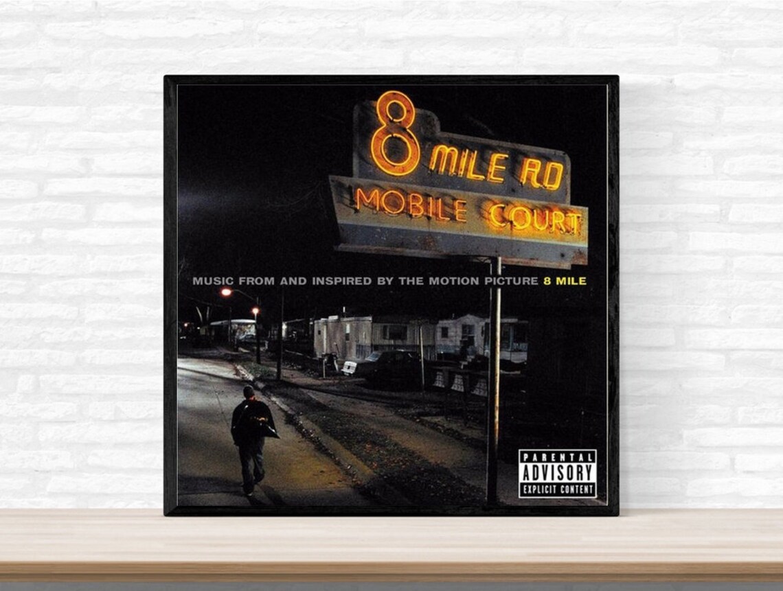 Eminem 8 MILE RD Rapper Music album Music cover Music Poster | Etsy