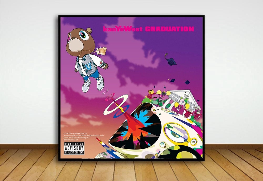 Kanye West Graduation Art Music album cover Music Poster Wall Art Can…