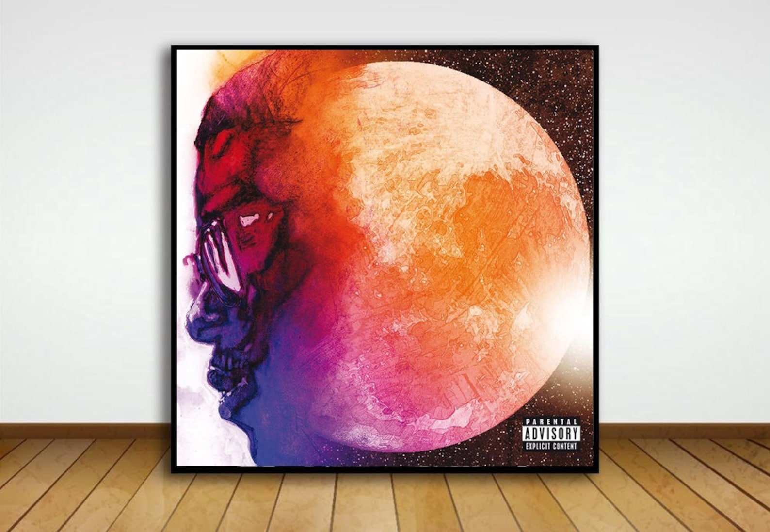 Kid Cudi man on the moon the end of day Art Music album cover Etsy