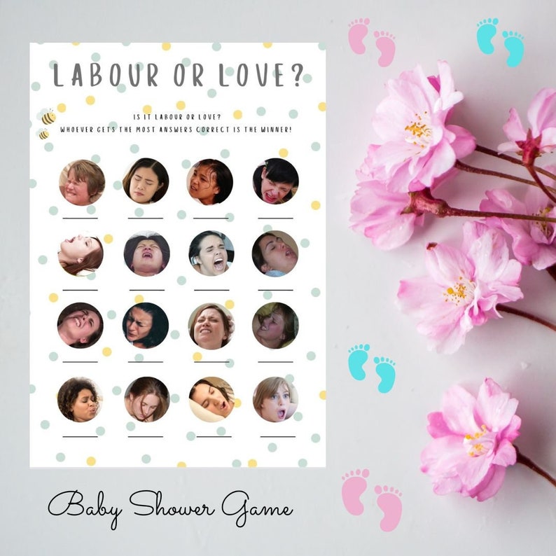 Labour or Love Baby Shower Game A4 DIGITAL DOWNLOAD PDF. Etsy Hong Kong