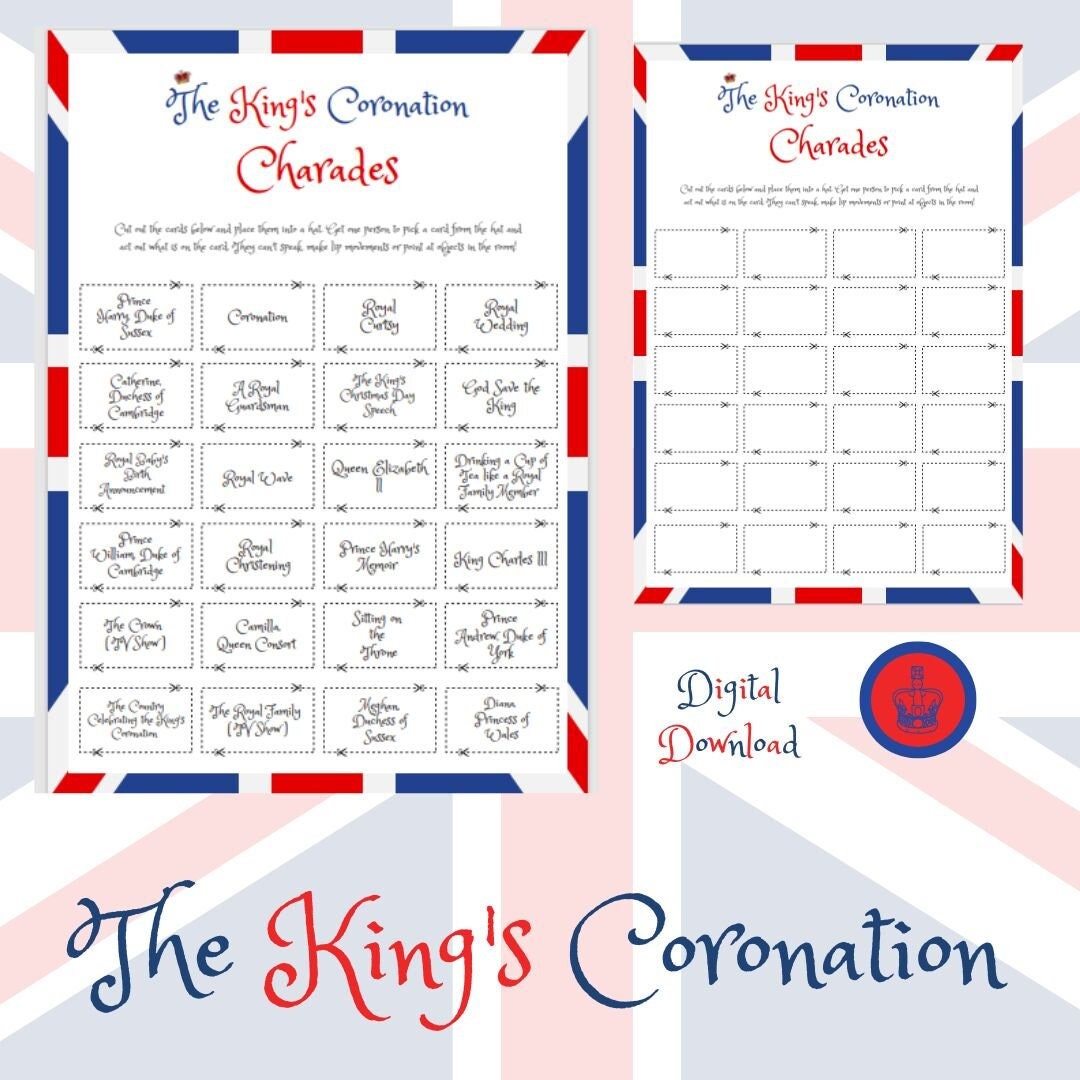 King Charles III's Coronation Game. Hangman. Celebration. Fun Game. His  Majesty The King. English Monarchy