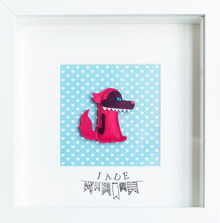 Cadre Enfant Personnalisé Loup Y Es-Tu ? Pour Chambre d'enfant Titabulle