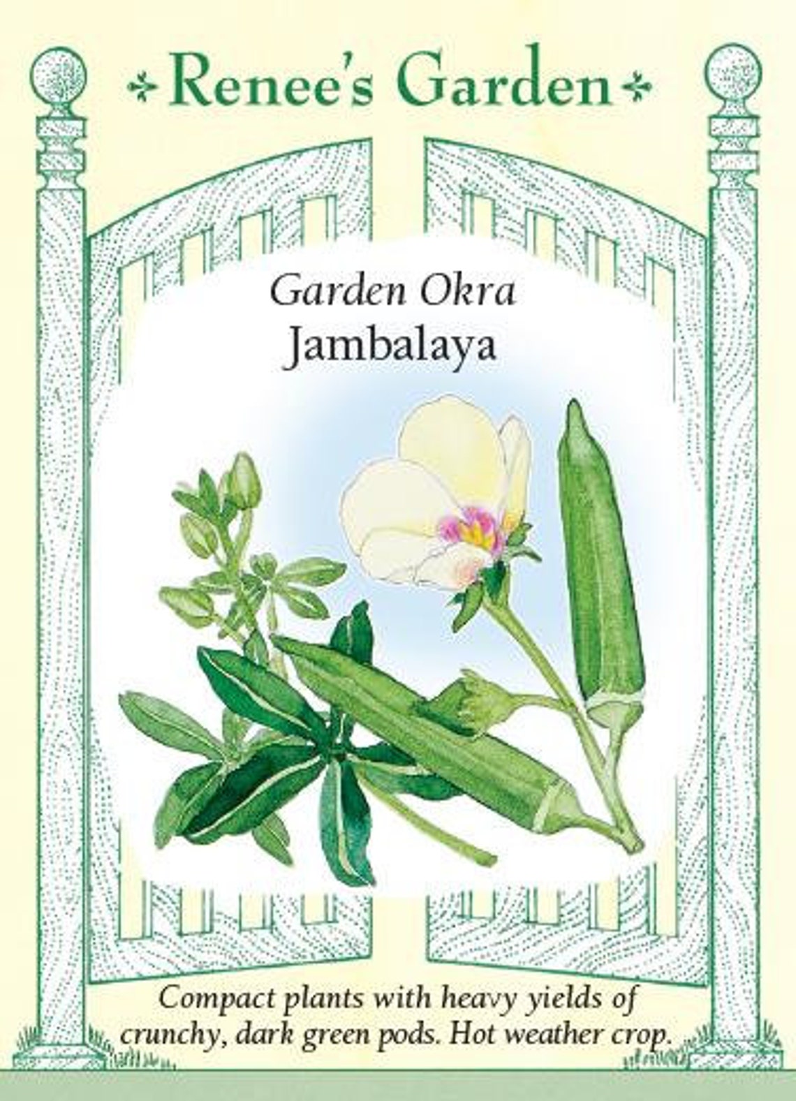 Jambalaya Okra Seed Packet Etsy