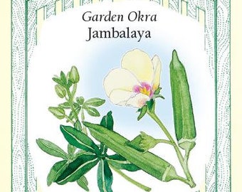 Jambalaya Okra - Seed Packet