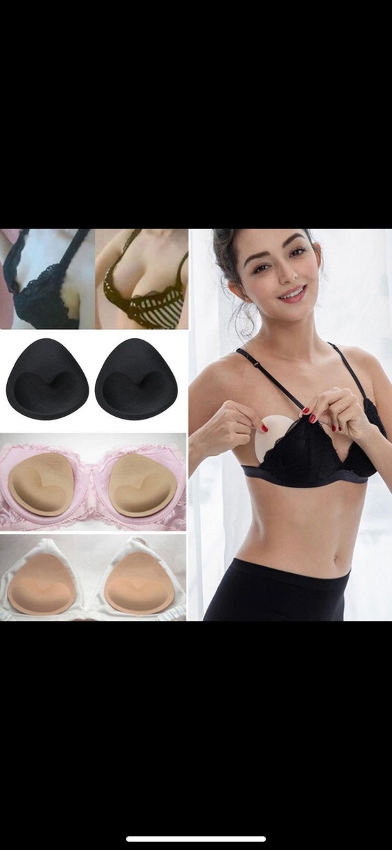 M2F Padded Breast Enhancer, Bikini/bra Inserts. Black and Nude 