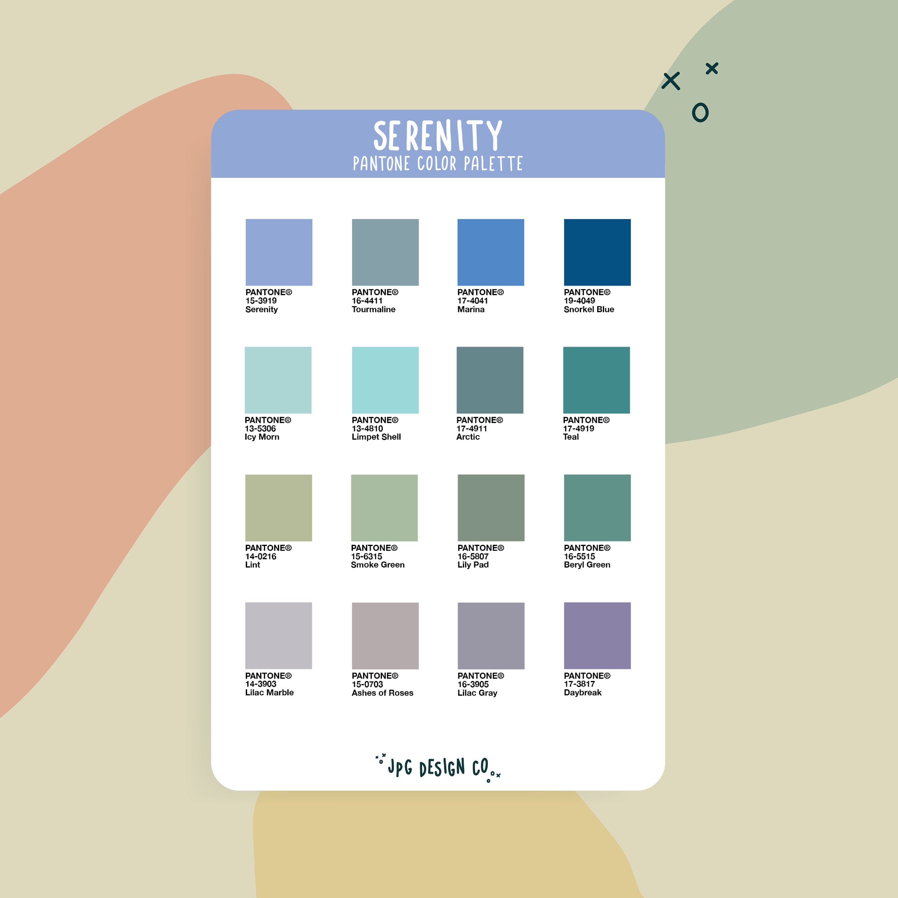 Serenity pantone color palette of the year 2016 sticker Etsy