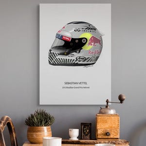 Sebastian Vettel Formula 1 Helmet Wall Art