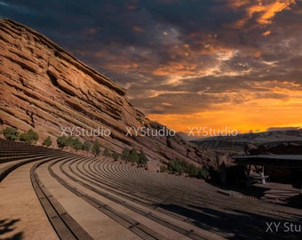 Red Rock Theater in Denver Colorado - Photography digital Prints - Wall Art - Nature Photography - Home Decor