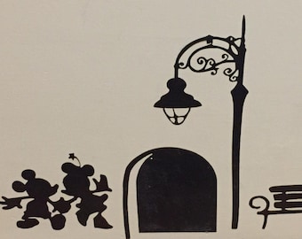 Mickey and Minnie Mouse Hole Disney Wall Decal
