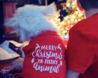 Merry christmas ya filthy animal dog jumper sales