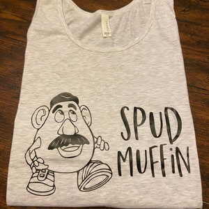 Mr Potato Head Toy Story Spud Muffin Men Unisex Bella Canvas Funny Tank Top Shirt