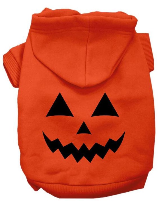 Pumpkin Face Orange Halloween Themed Costume Dog or Cat Warm