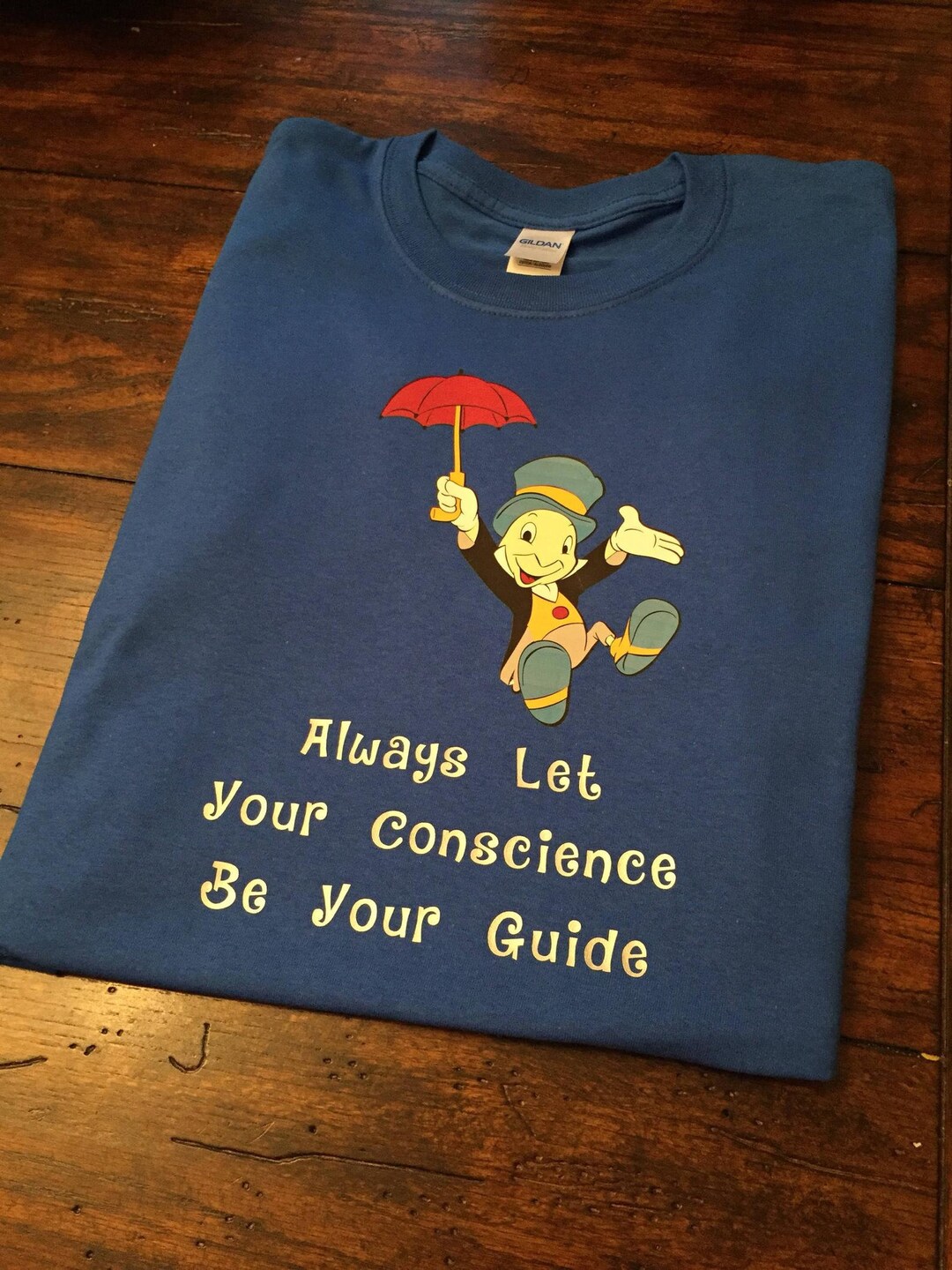 Jiminy Cricket Pinnochio Conscience Quote Shirt Disney Adult Women Men
