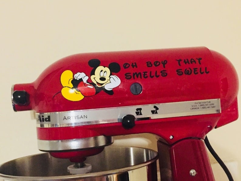 Mickey Ear Inspired Stand Mixer Attachment Wall Holder Hook Organizer 