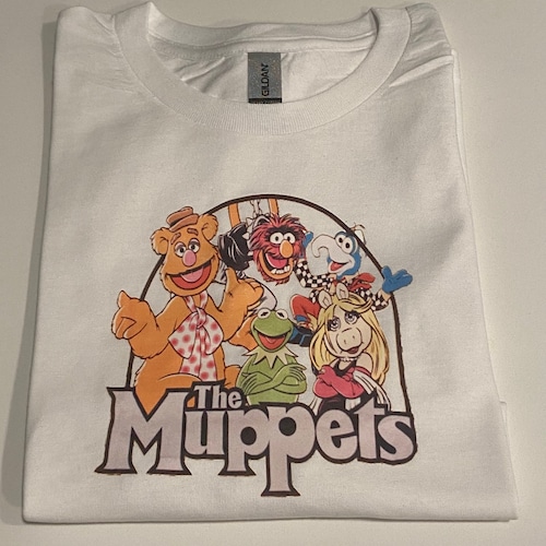 Muppets Men's Classic Fozzie Bear T-Shirt - 100% Ring Spun Cotton, Fitted Style, Heather Grey, Size Large