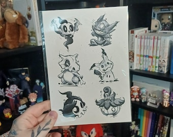 Estampa assustadora de Pokémon