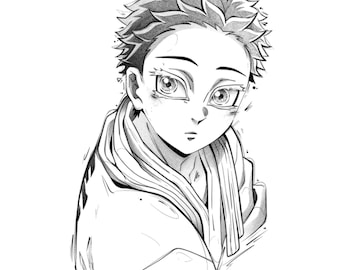 Impressão Hakuji Demon Slayer