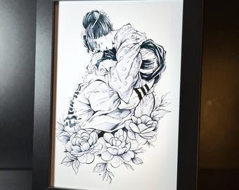 Hakuji x Koyuki Demon Slayer Print