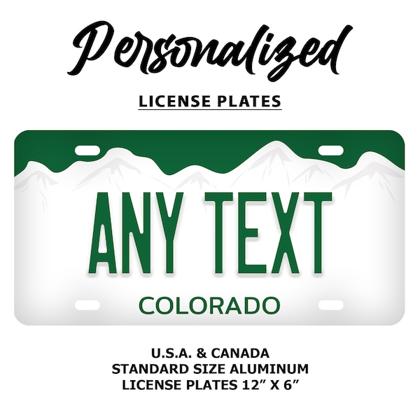 Colorado State Plate Etsy