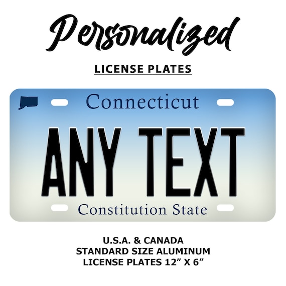 Personalisiertes Connecticut Nummernschild Personalisieren Sie mit