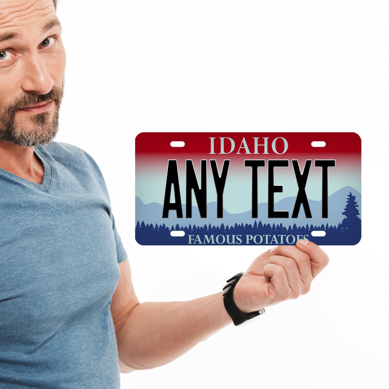 Custom Idaho License Plate Personalized Name All 50 States Etsy
