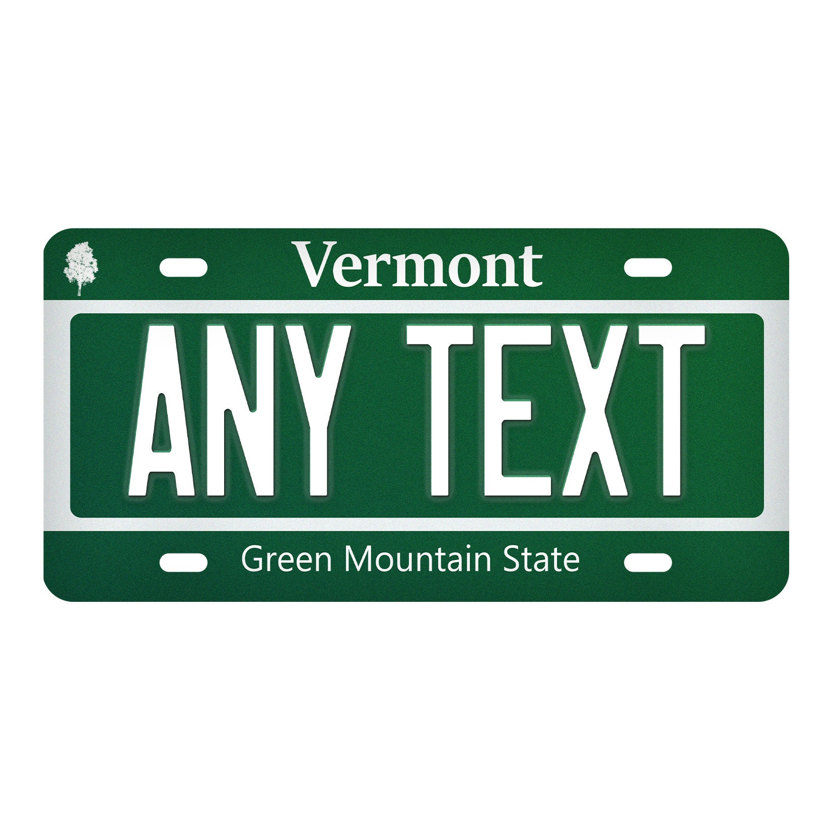 Vanity License Plate ARNCN Vermont Vintage has paint spray on the surface