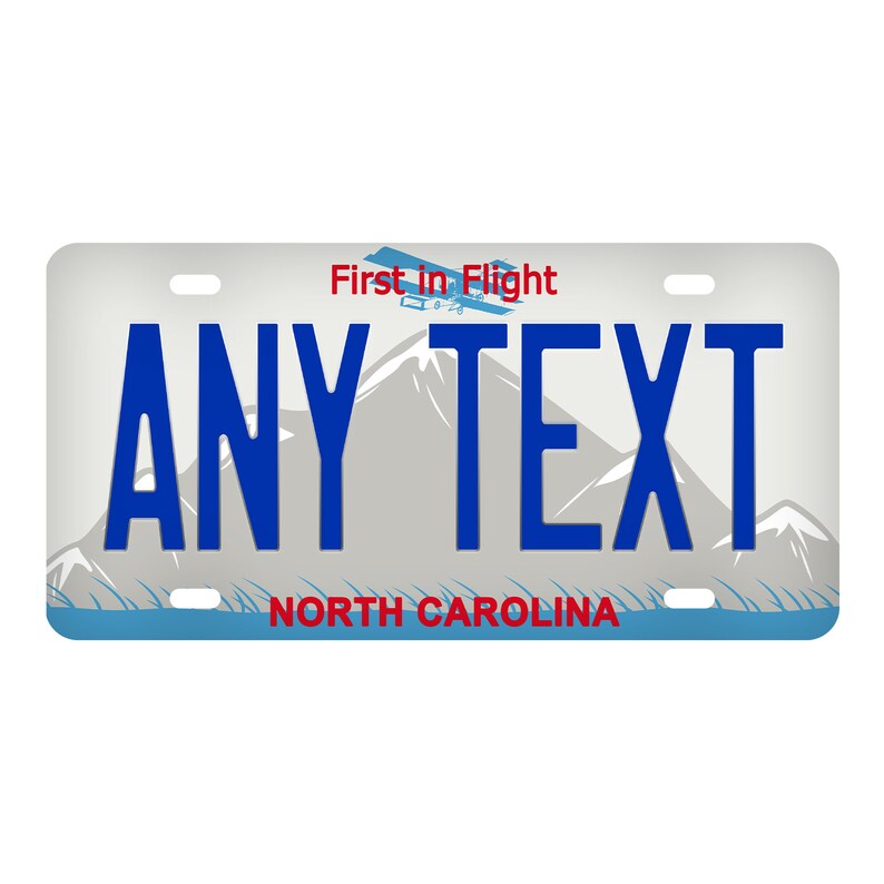 Custom North Carolina License Plate Personalized Name All | Etsy