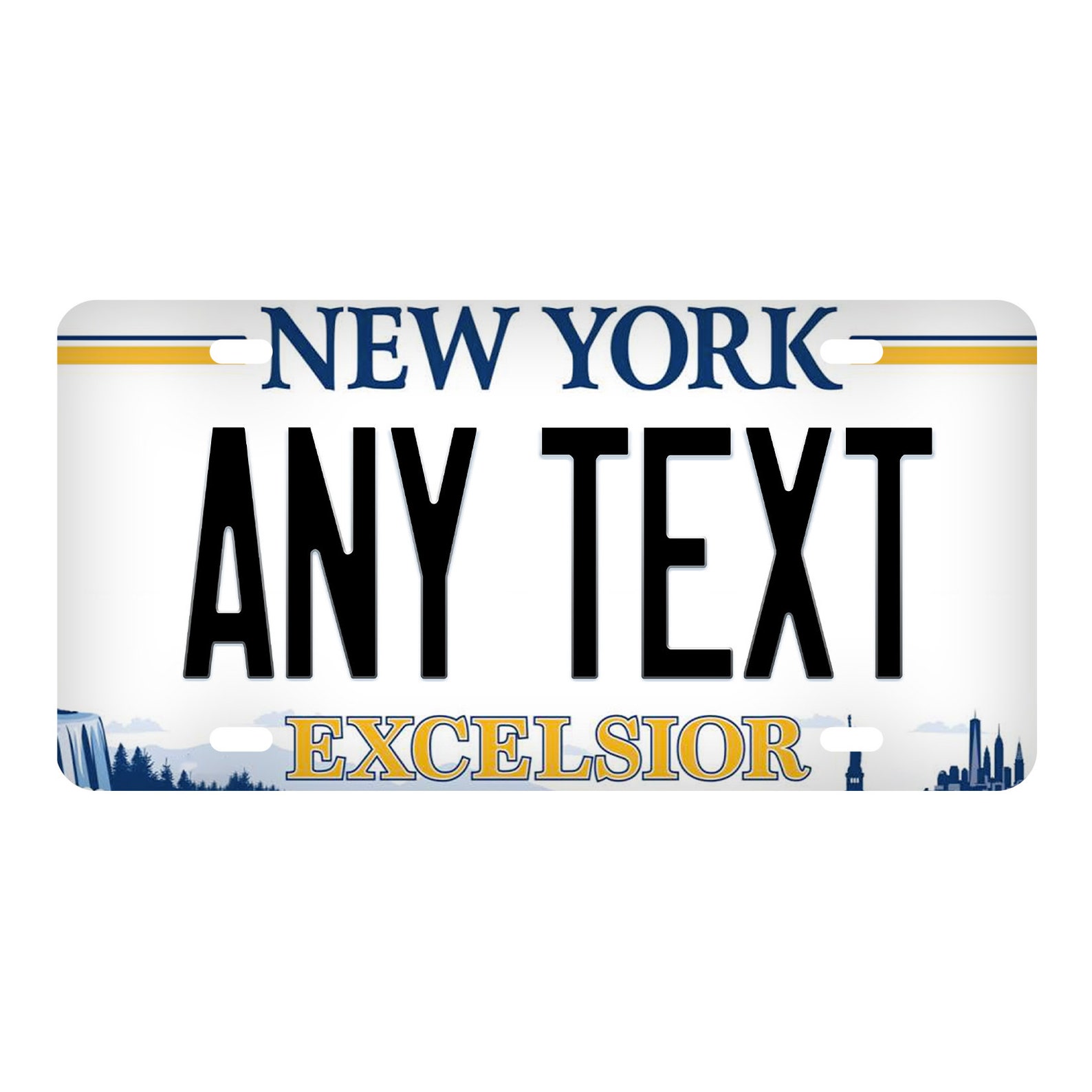 Custom New York License Plate Personalized Name All 50 Etsy
