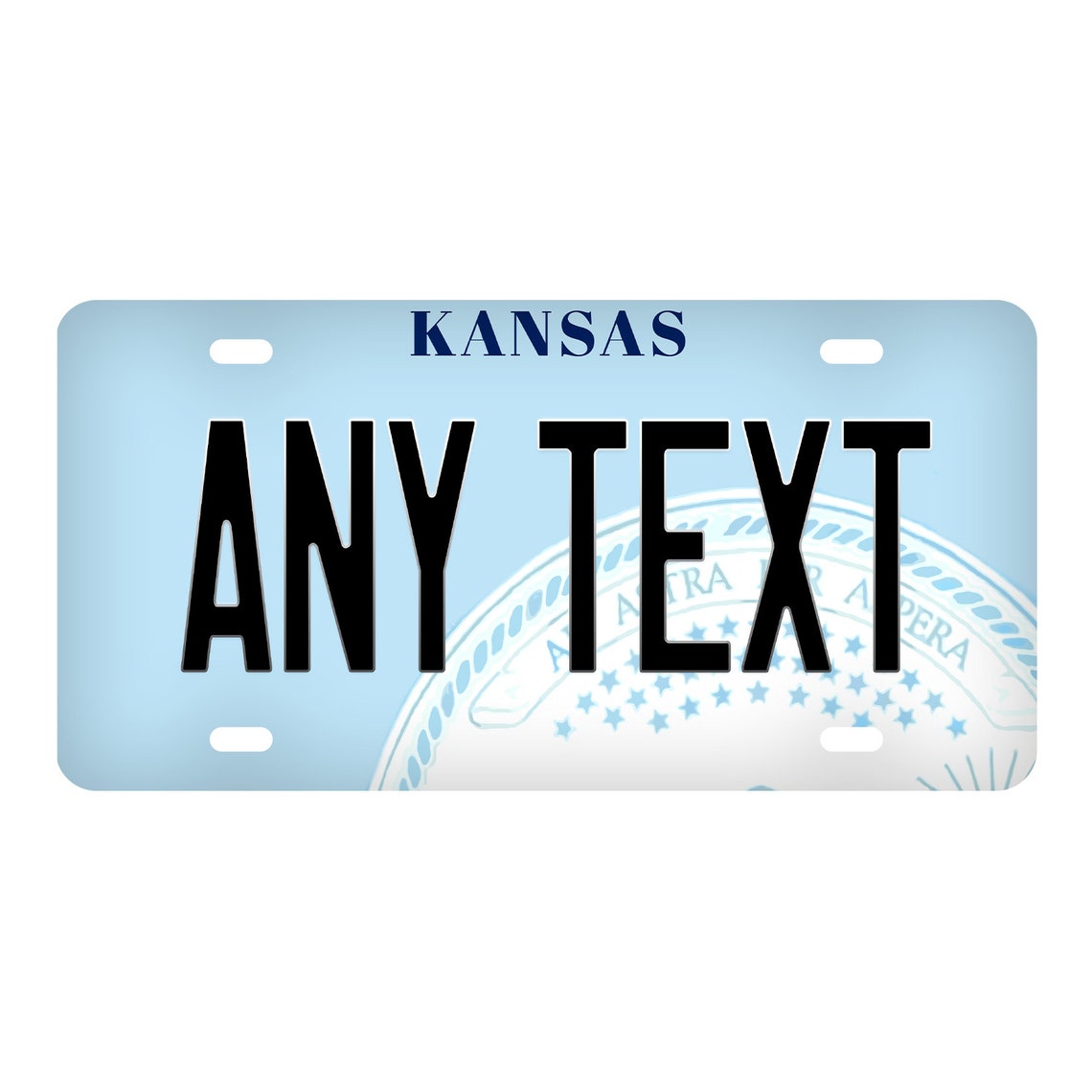 Custom Kansas License Plate Personalized Name All 50 Etsy