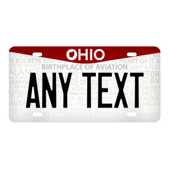 Kundenspezifisches Ohio Nummernschild Personalisierter Name Alle