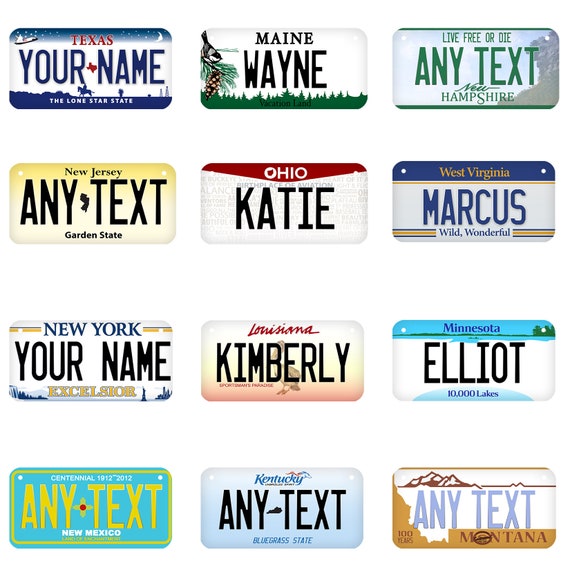 Customized Text Replica Plates United States Motorcycle Tag Personalized Name Novelty Gift Pixxel Creations Custom License Plate 4 X 7 