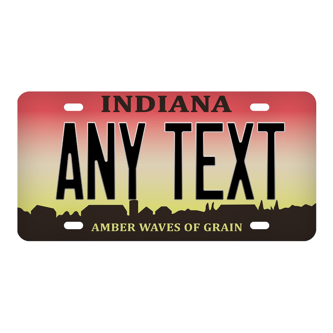 Custom Indiana License Plate Personalized Name All 50 Etsy