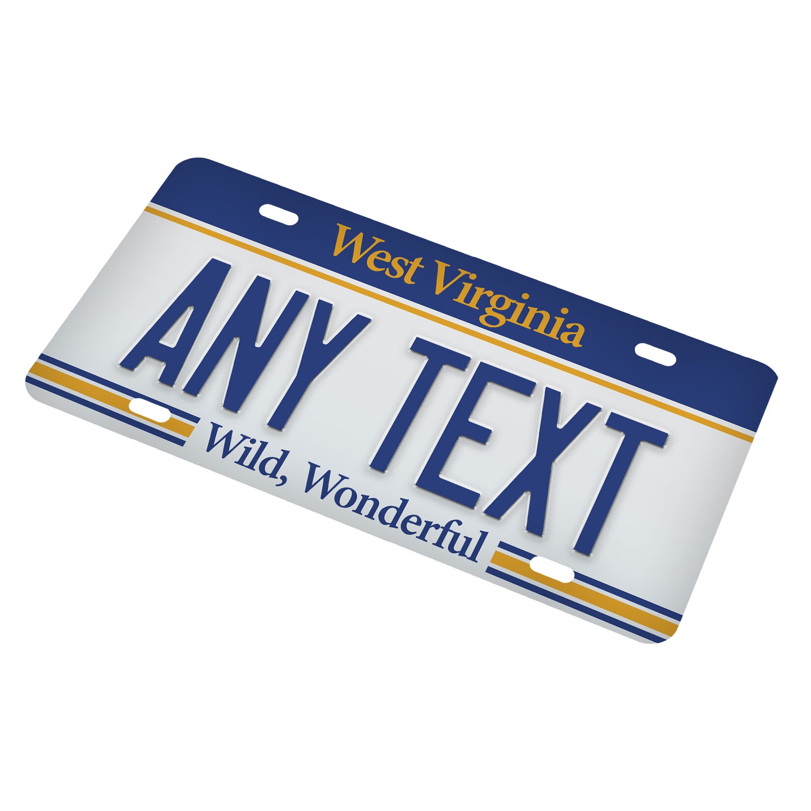 Custom West Virginia License Plate Personalized Name All Etsy