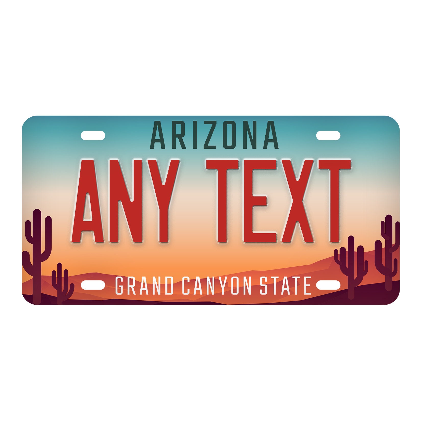 Custom Arizona License Plate Personalized Name Customized Etsy