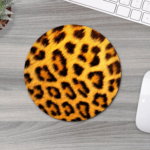 Mouse pad Pink Cheetah Mousepad Plants Office Decor for Women Men