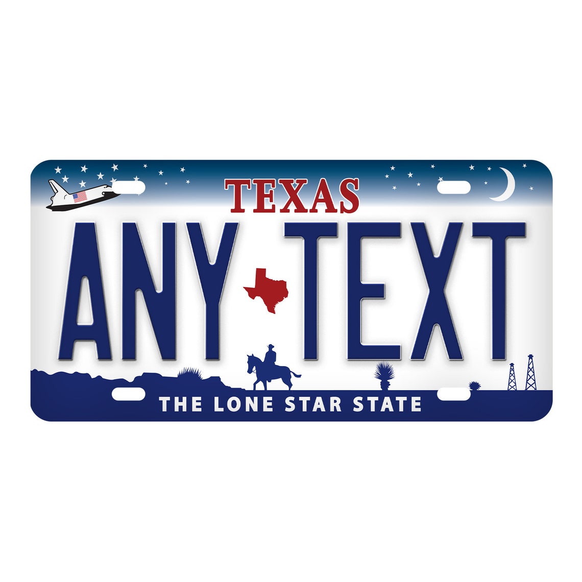 Custom Texas License Plate Personalized Name All 50 States Etsy