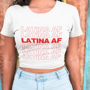 LATINA AF SVG png dxf eps ispanica - camicia da donna - femmina - design - pressa a caldo - ferro da stiro - orgoglio, borsa di ringraziamento
