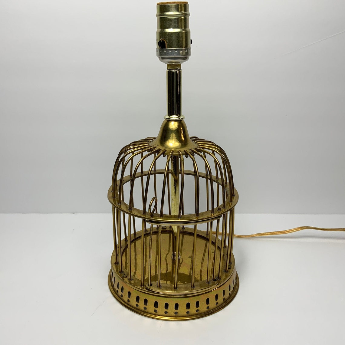 Antique Brass Bird Cage lamp Etsy