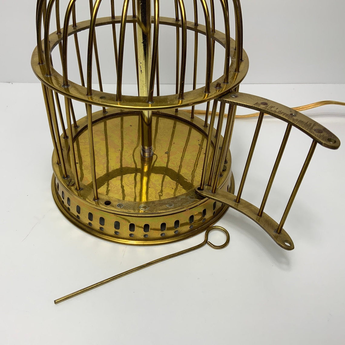 Antique Brass Bird Cage lamp Etsy