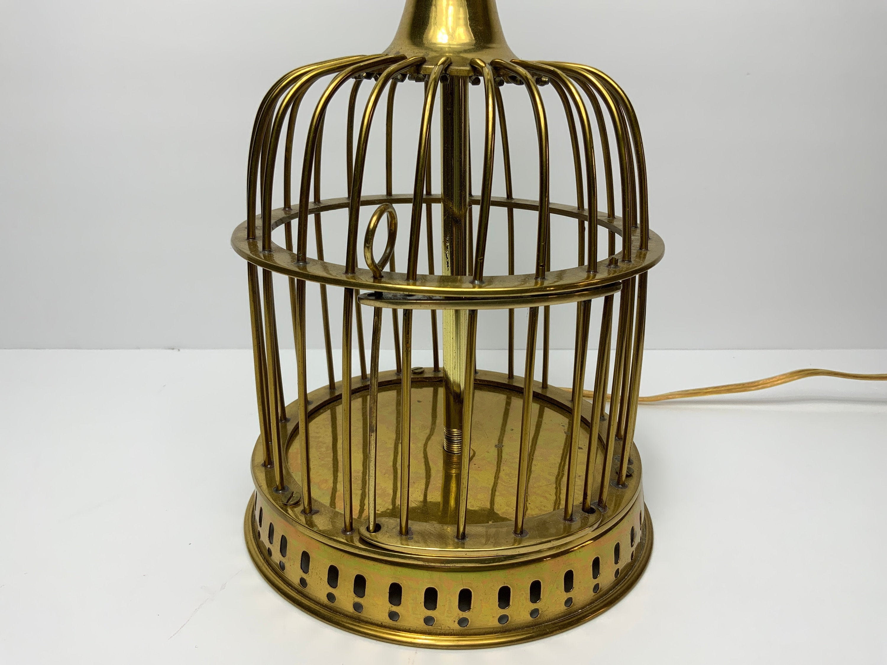 Antique Brass Bird Cage lamp Etsy