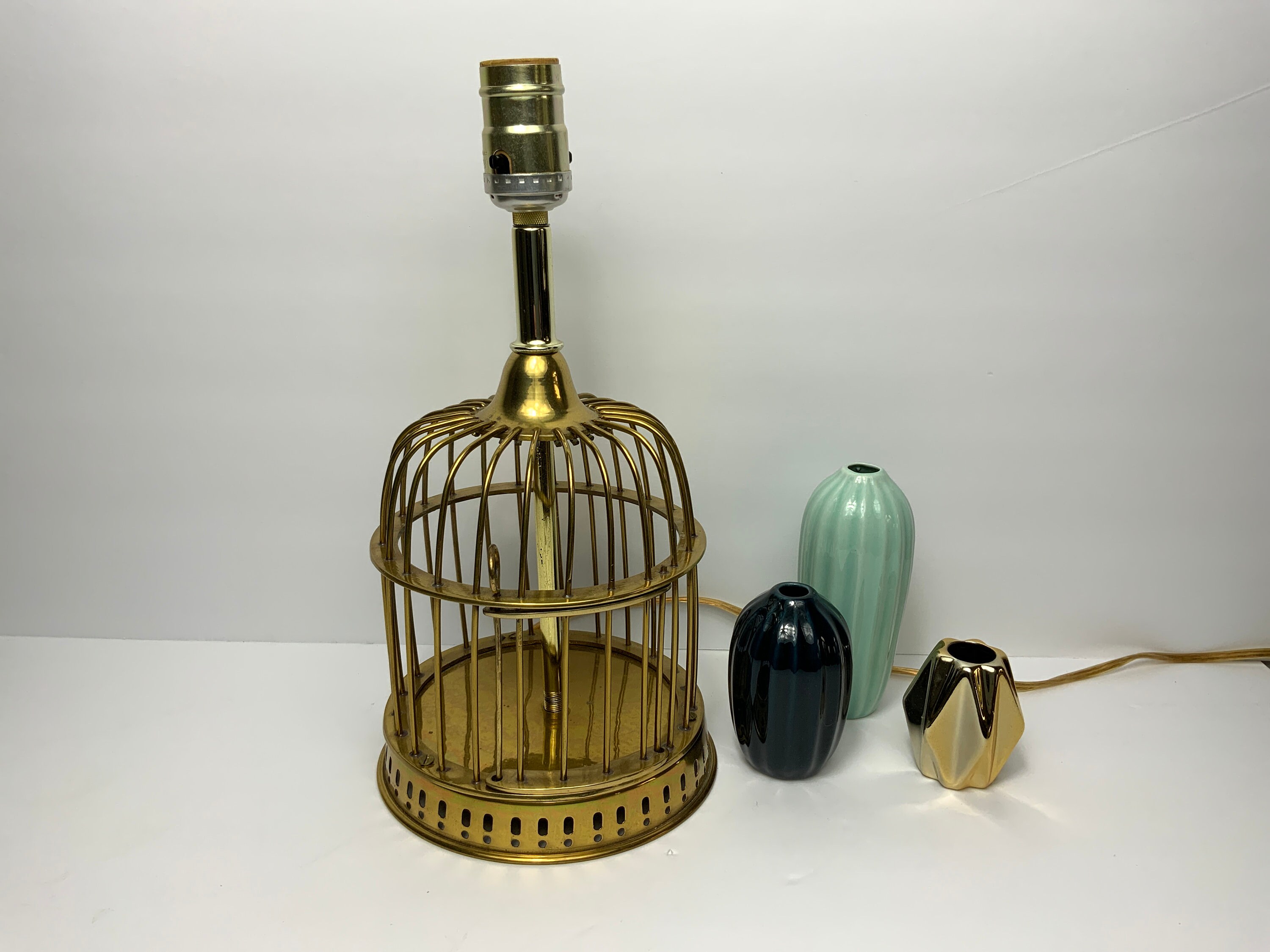 Antique Brass Bird Cage lamp Etsy