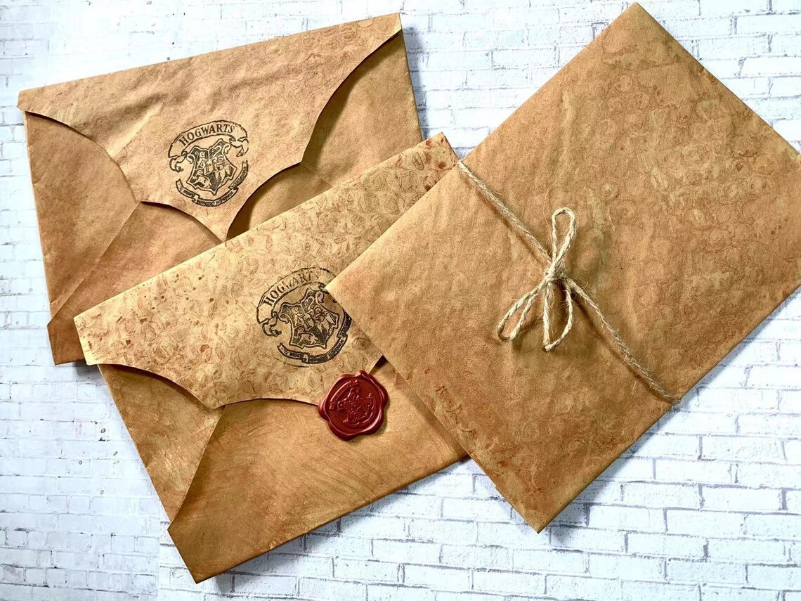 Wizard Tea Stained Envelope Wizarding Letter DIY Set Etsy