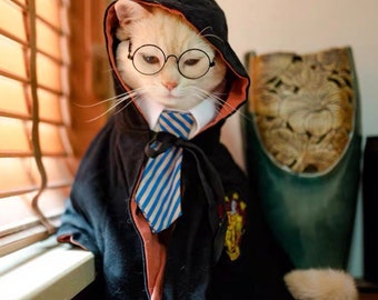 Wizard Cat Robes, Witch Dog cape, Wizard Pet Costume
