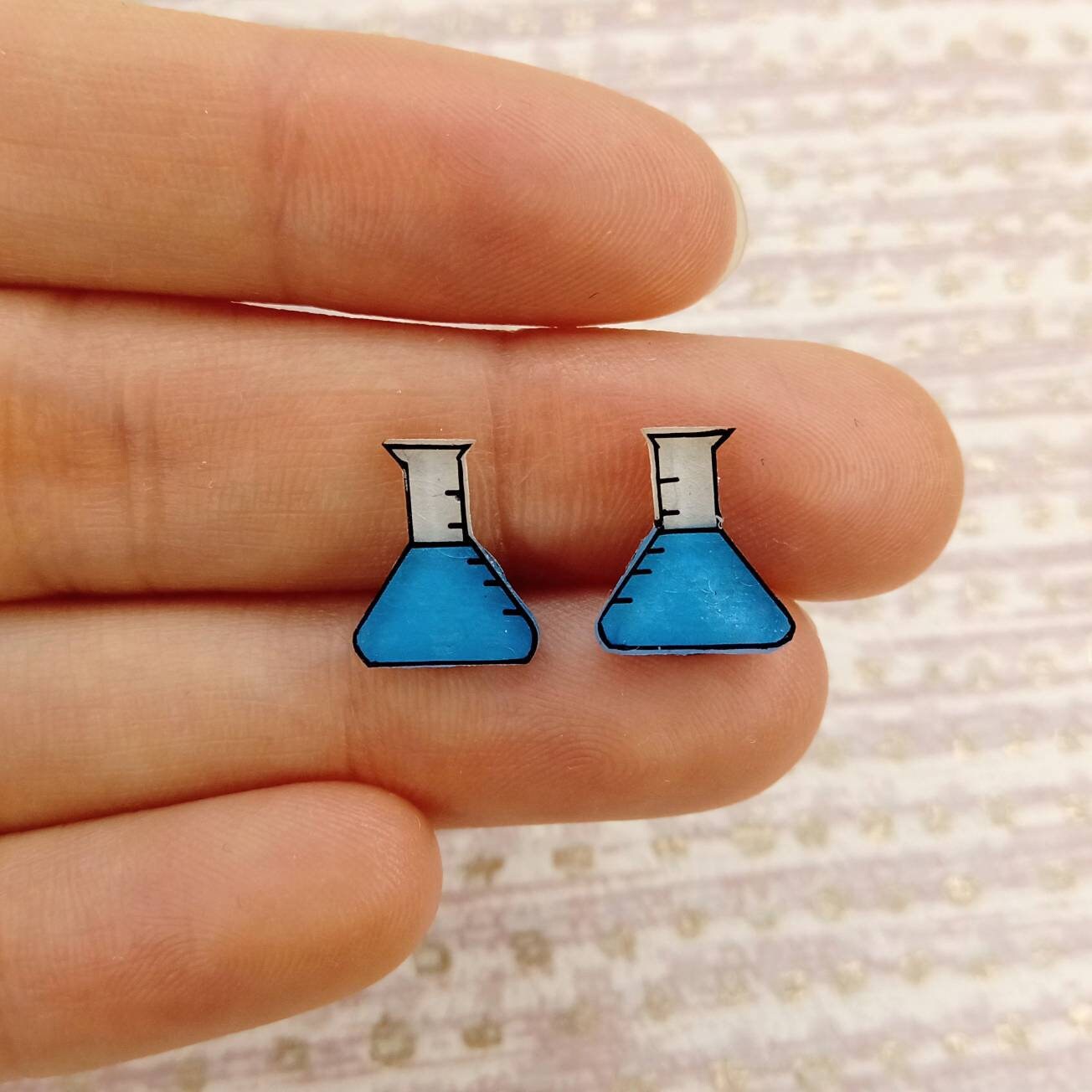 Conical Flask Earrings Chemistry Flask Earrings Science Etsy UK