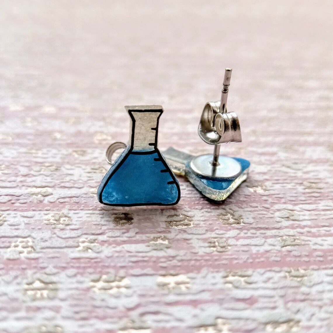 Conical Flask Earrings Chemistry Flask Earrings Science Etsy UK